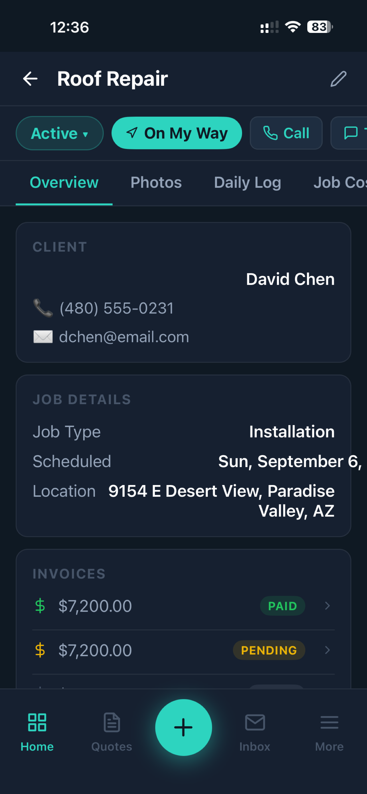 BuildBillRX job detail